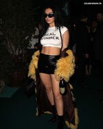 Charli XCX Braless in Mini Skirt 8