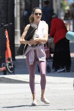 Alessandra Ambrosio shows off her toned abs as she wraps up a yoga class in Santa Monica 03