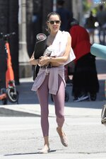 Alessandra Ambrosio shows off her toned abs as she wraps up a yoga class in Santa Monica 04