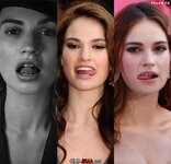 Lily james tongue